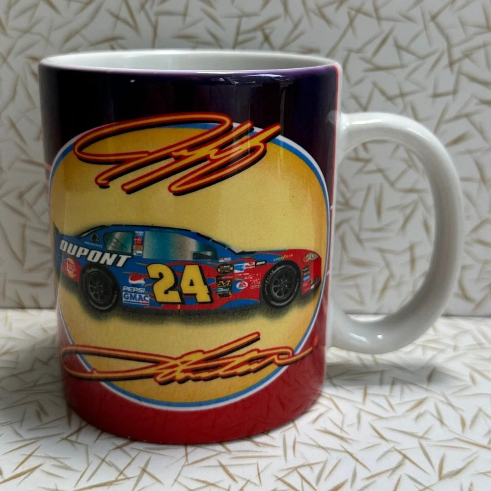 Vintage Jeff Gordon #24 DuPont NASCAR 12OZ Mug Hendrick Motorsports